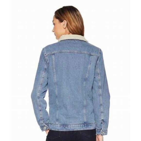 Mavi Jeans Co. Karla Sherpa Denim Jacket NWOT Size S - Picture 2 of 12